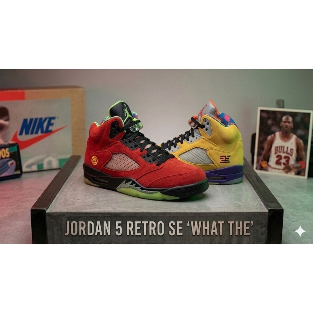 Air Jordan‎ 5 Retro 'What the' SE Solar Orange CZ5725-700 Suede Size 11 CLEAN!!